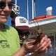 Jen holding a baby lobster.