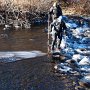 Icy stream crossing.